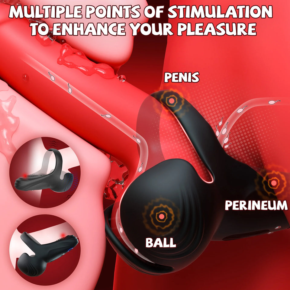Vibrating Electric Male Masturbation Lock Ring Charging