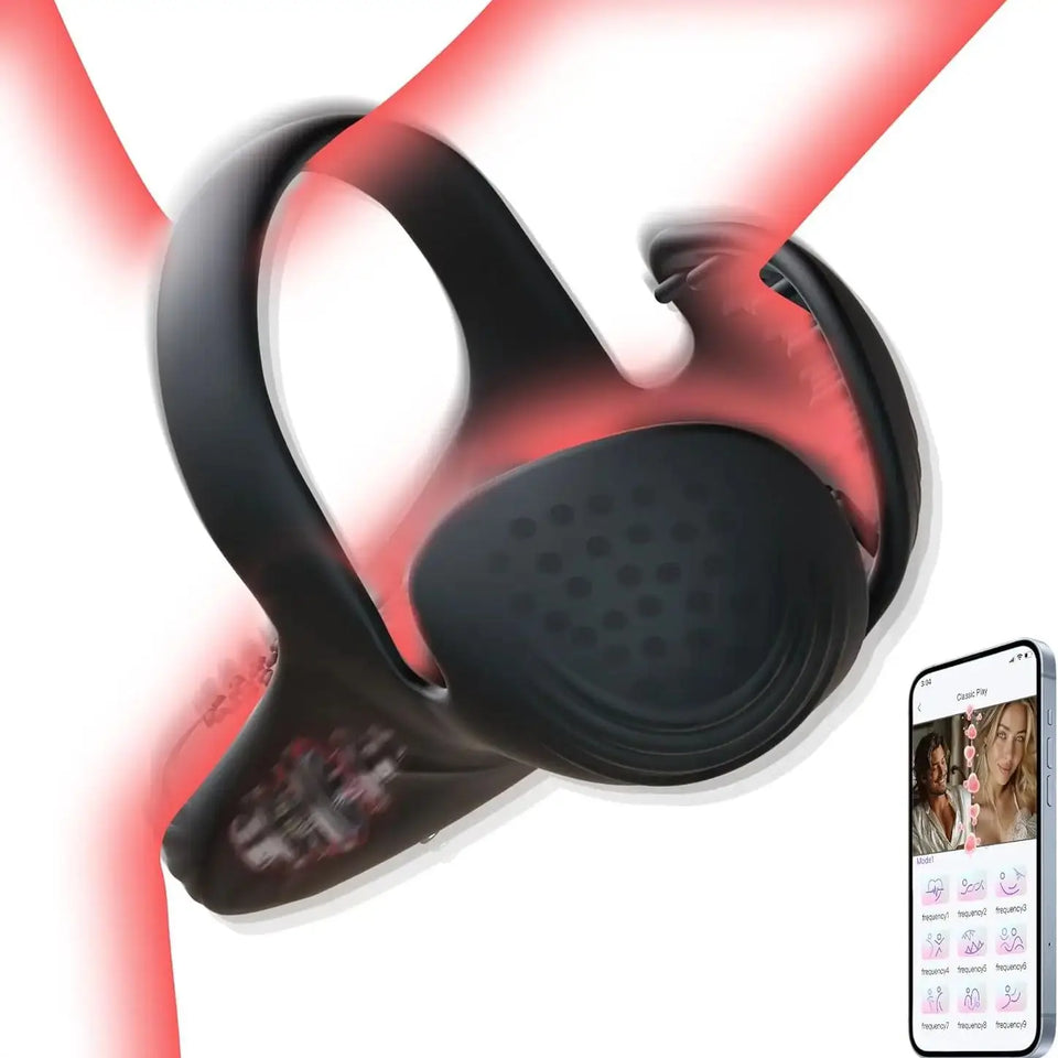 Vibrating Electric Male Masturbation Lock Ring Charging